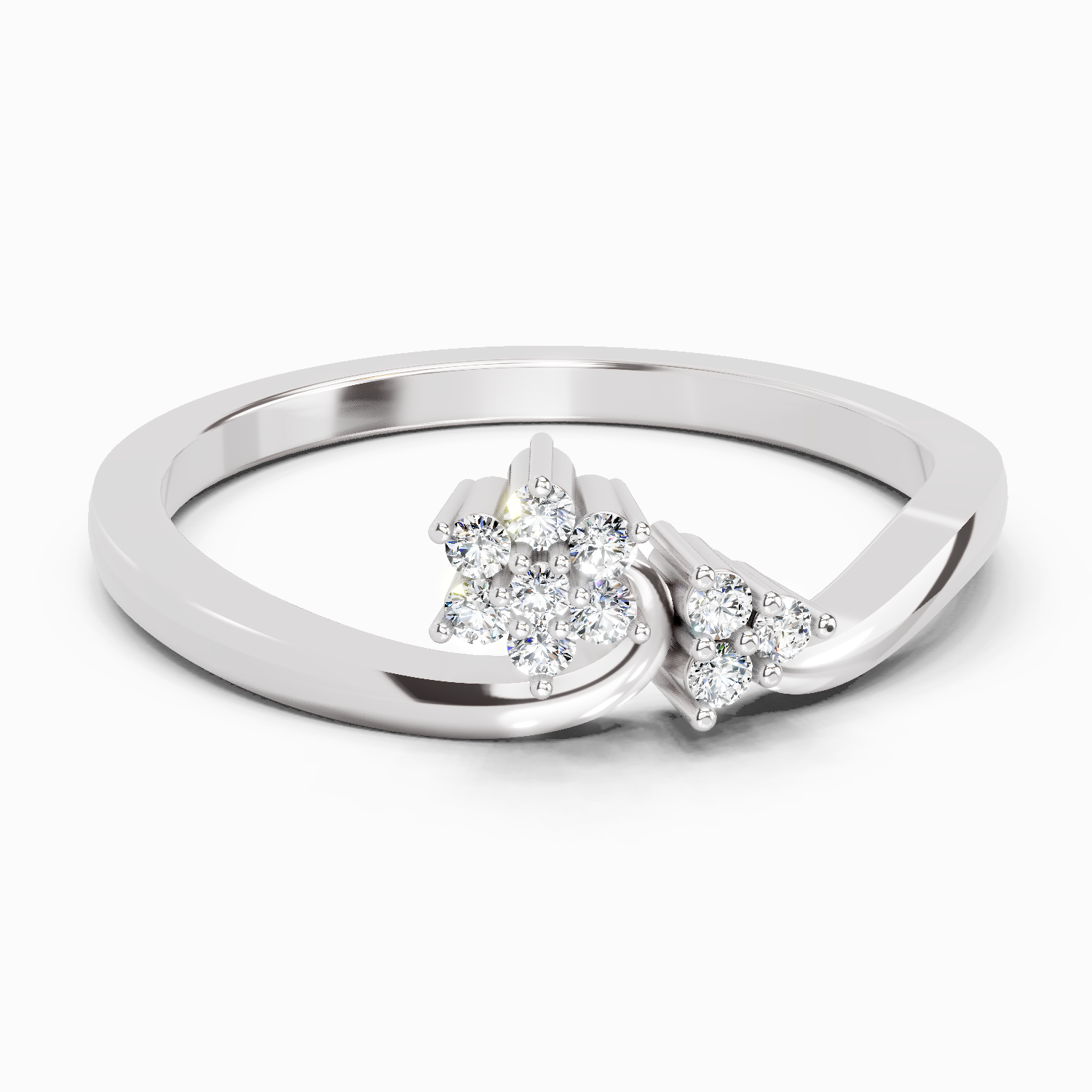 0.086 Ct Cluster Ring
