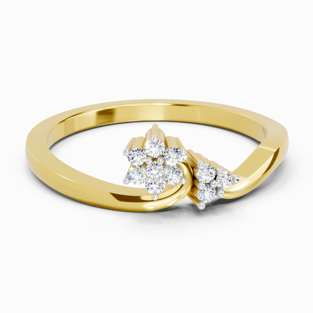 0.086 Ct Cluster Ring