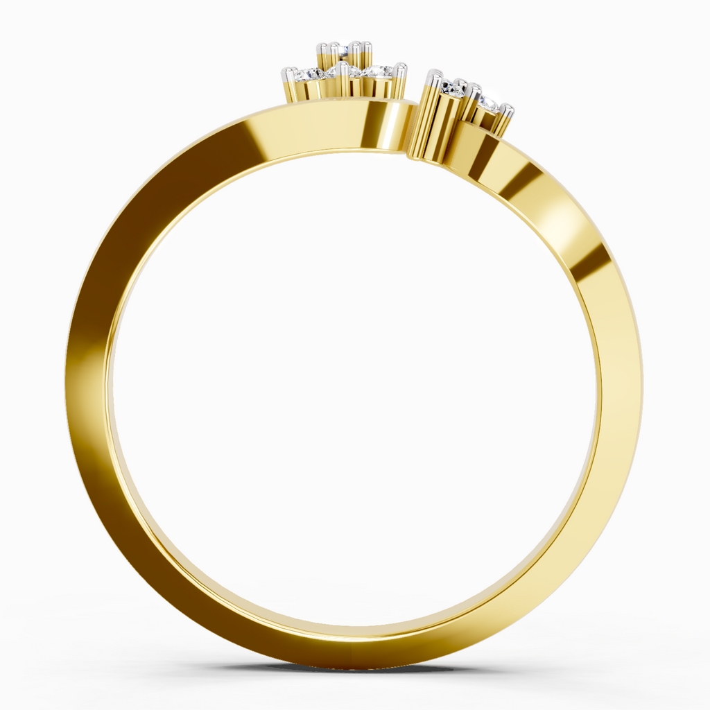 0.086 Ct Cluster Ring