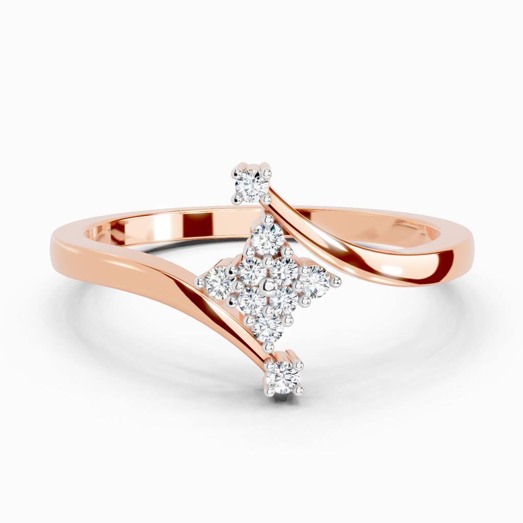 0.086 Ct Cluster Ring