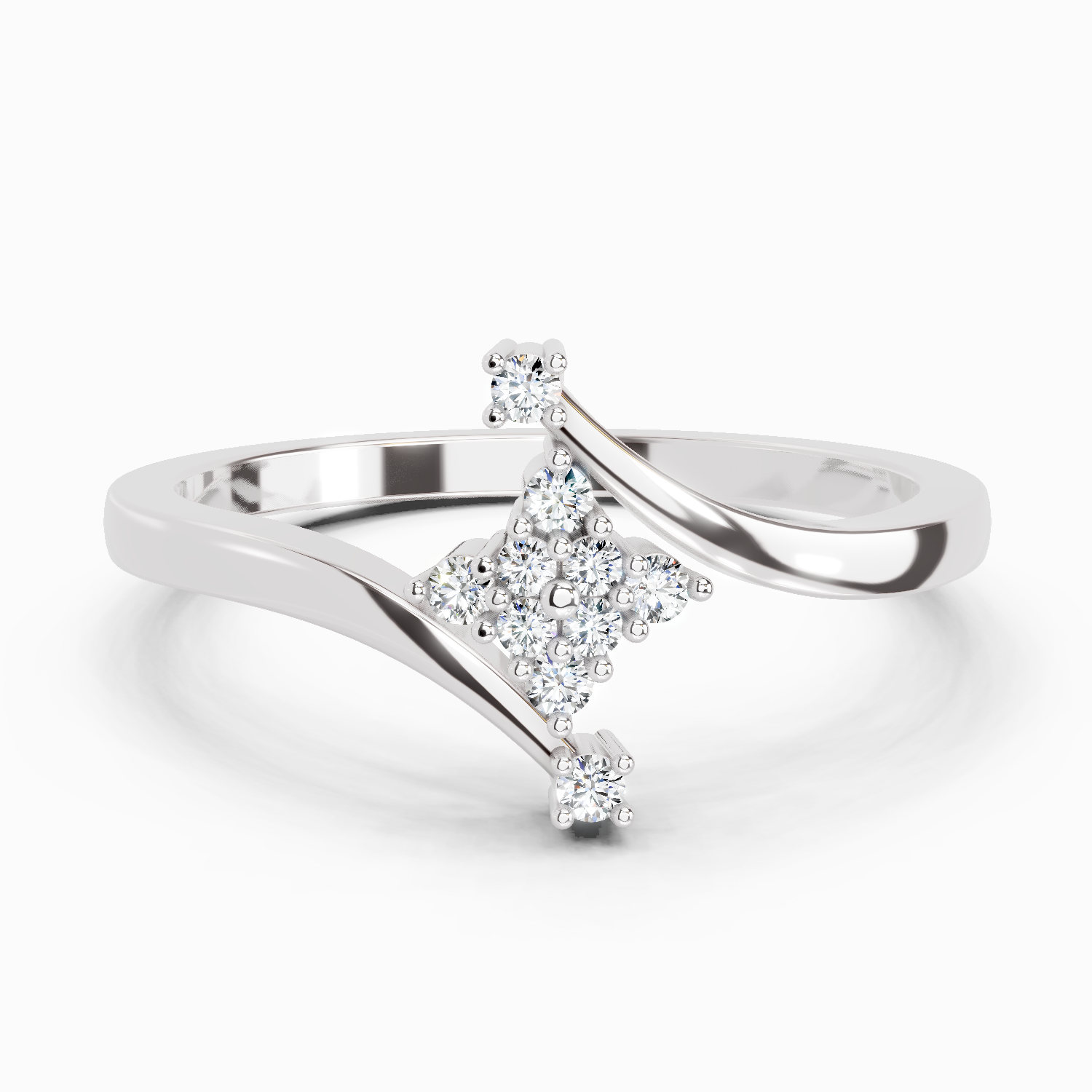 0.098 Ct Cluster Ring