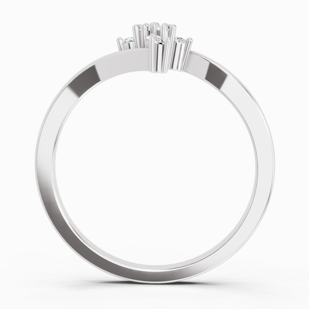 0.098 Ct Cluster Ring
