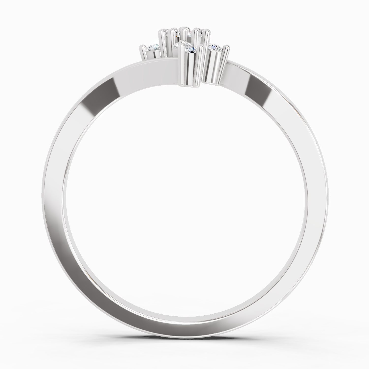 0.098 Ct Cluster Ring