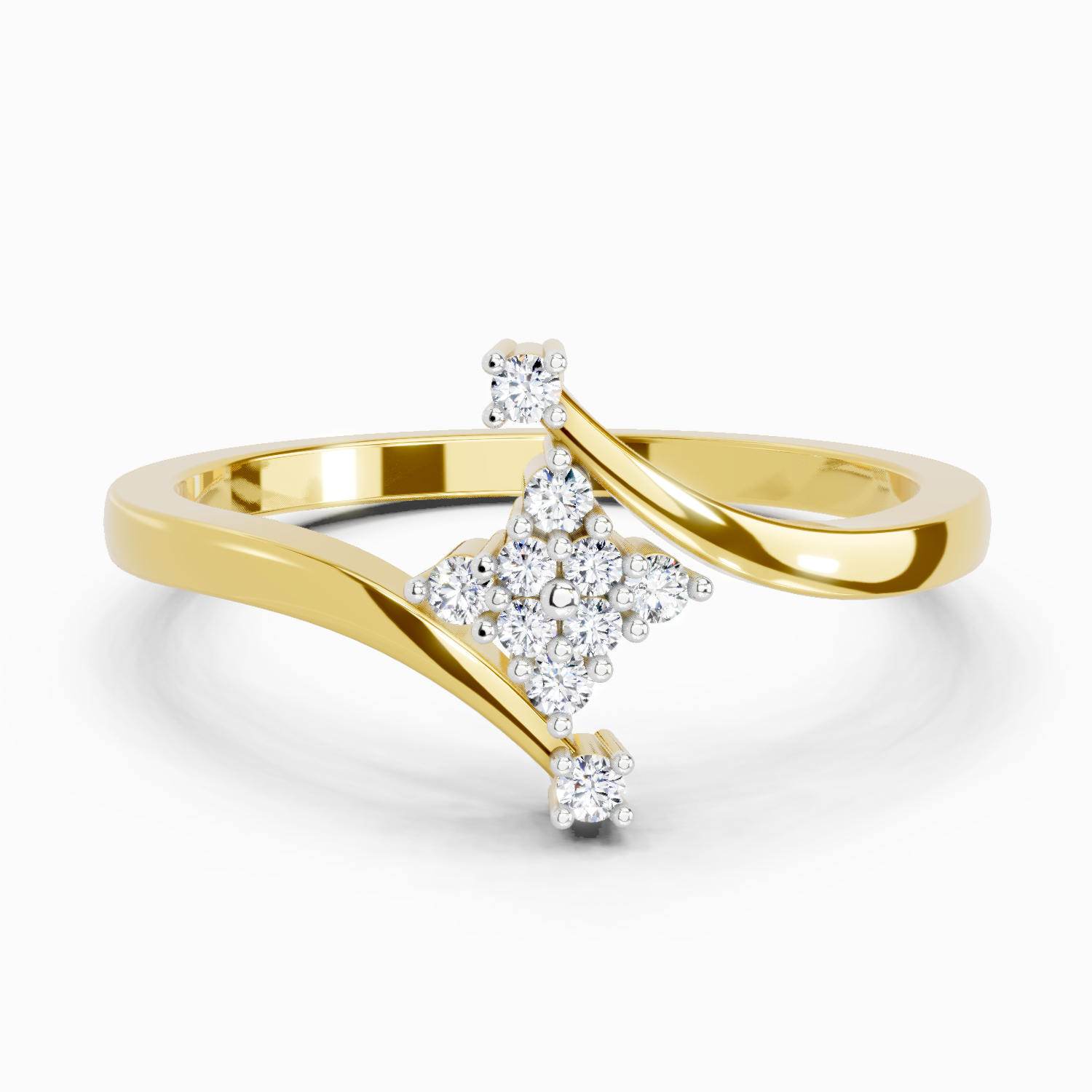0.098 Ct Cluster Ring