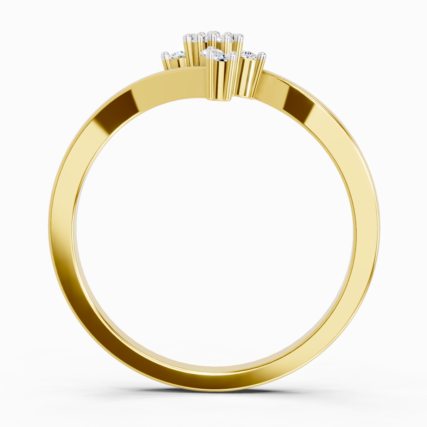 0.098 Ct Cluster Ring