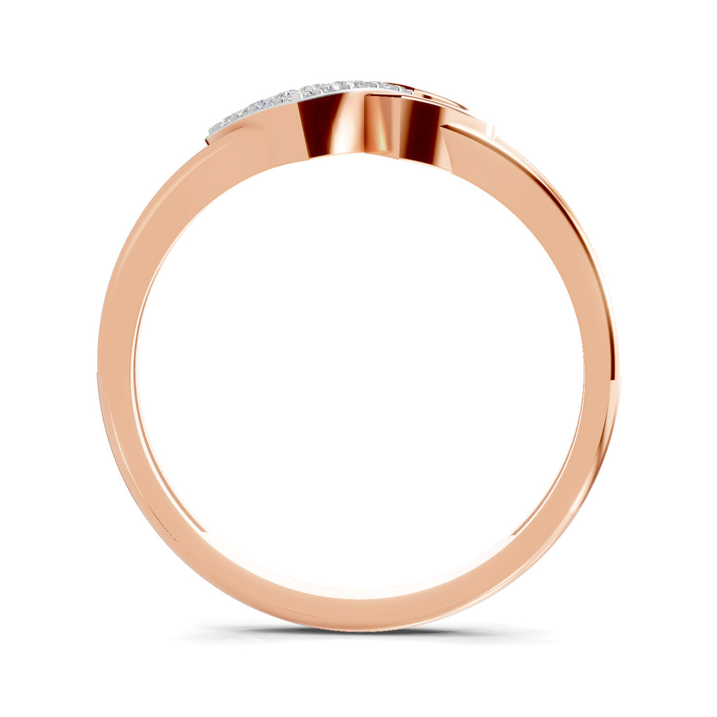 Sparkles 0.13 Ct Twin Heart Diamond Engagement Ring in 14K Gold