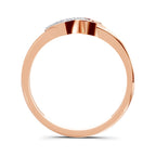 Sparkles 0.13 Ct Twin Heart Diamond Engagement Ring in 14K Gold