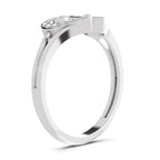 Sparkles 0.13 Ct Twin Heart Diamond Engagement Ring in 14K Gold
