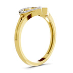 Sparkles 0.13 Ct Twin Heart Diamond Engagement Ring in 14K Gold