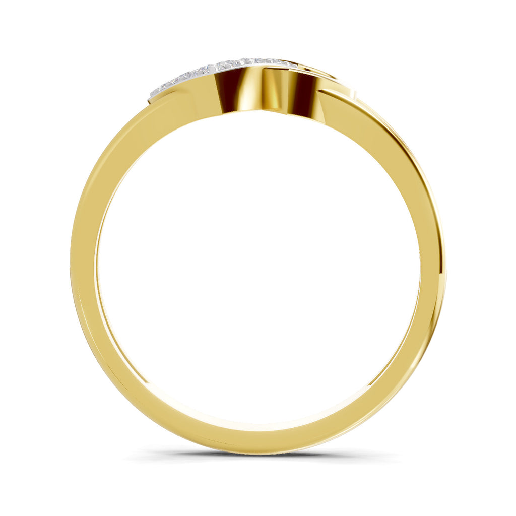 Sparkles 0.13 Ct Twin Heart Diamond Engagement Ring in 14K Gold