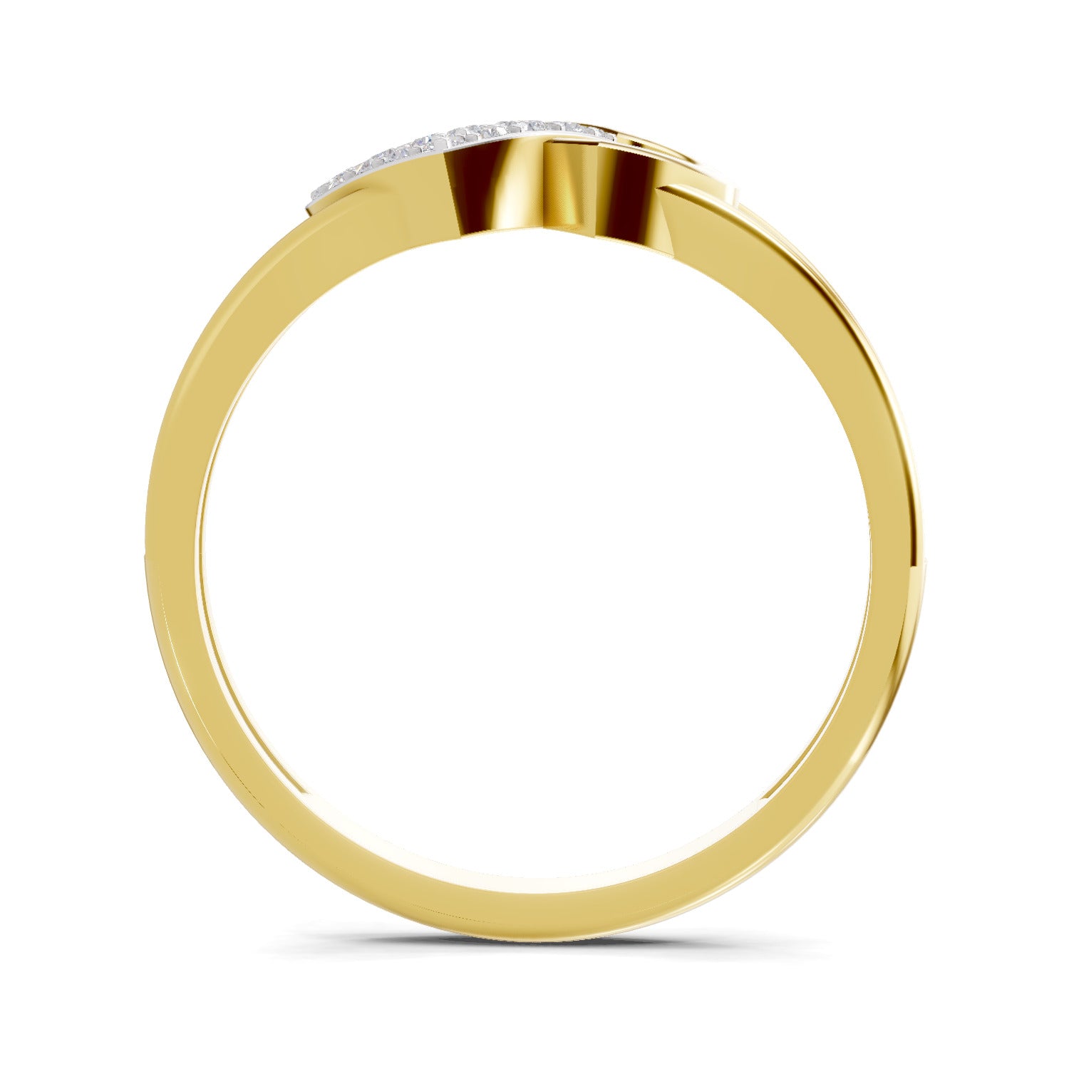 Sparkles 0.13 Ct Twin Heart Diamond Engagement Ring in 14K Gold