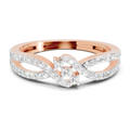 Sparkles 0.13 Ct Twin Heart Diamond Engagement Ring in 14K Gold