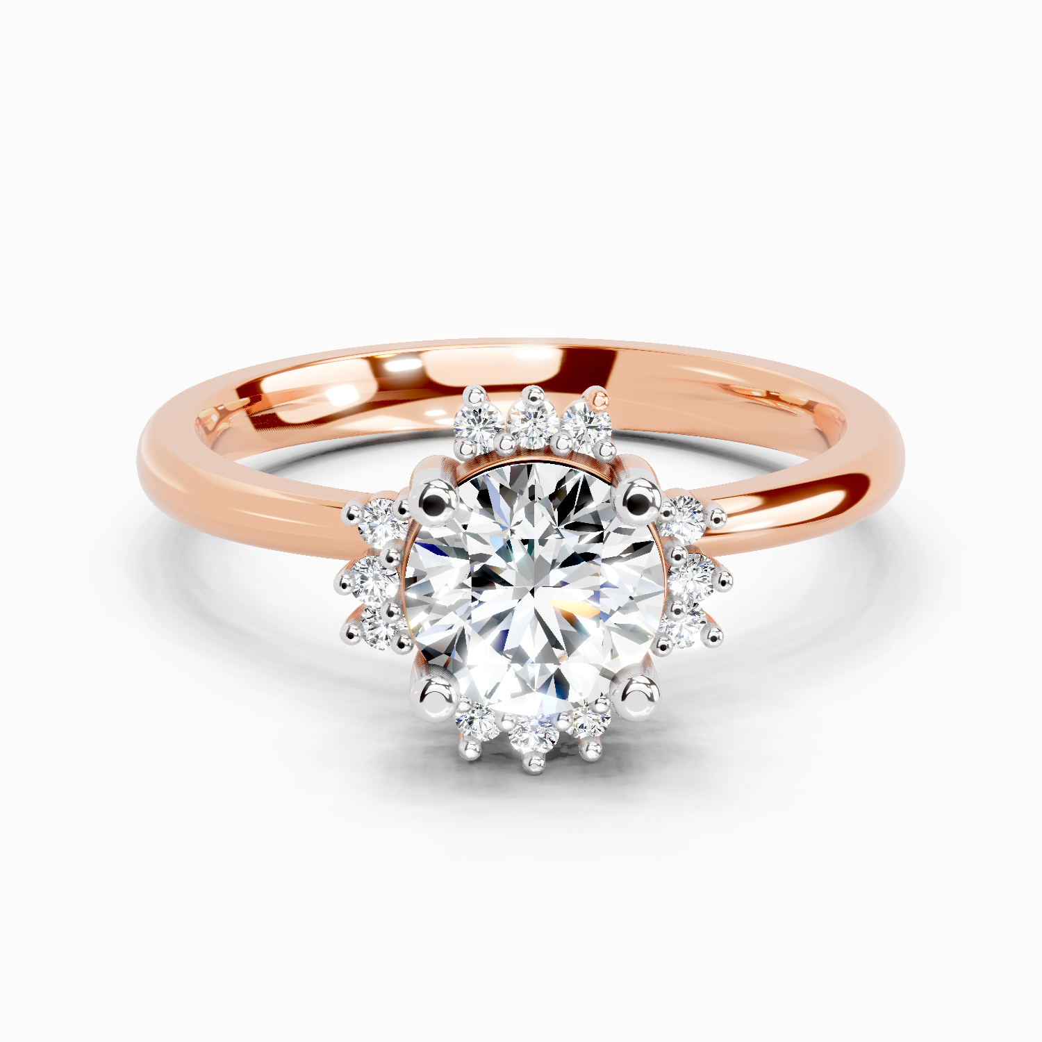 0.86 Ct Round Halo Ring