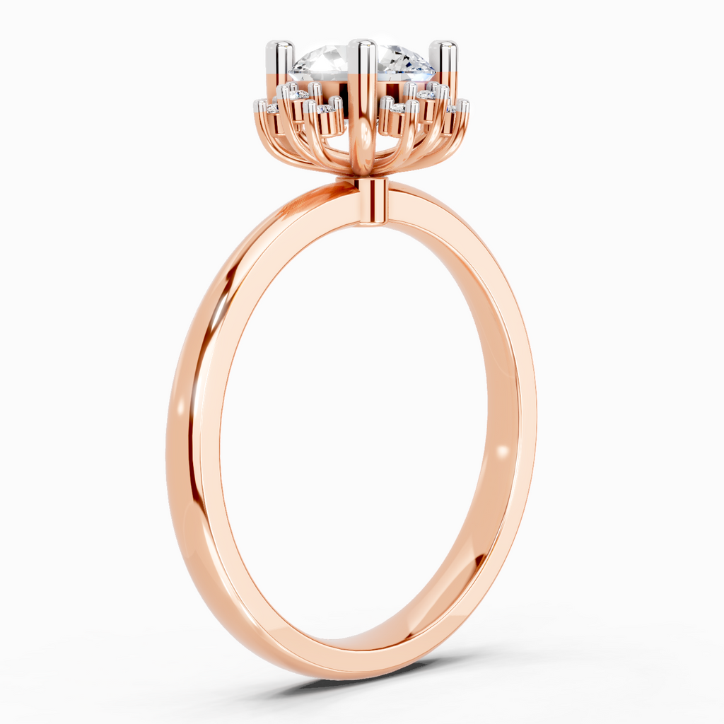 0.86 Ct Round Halo Ring