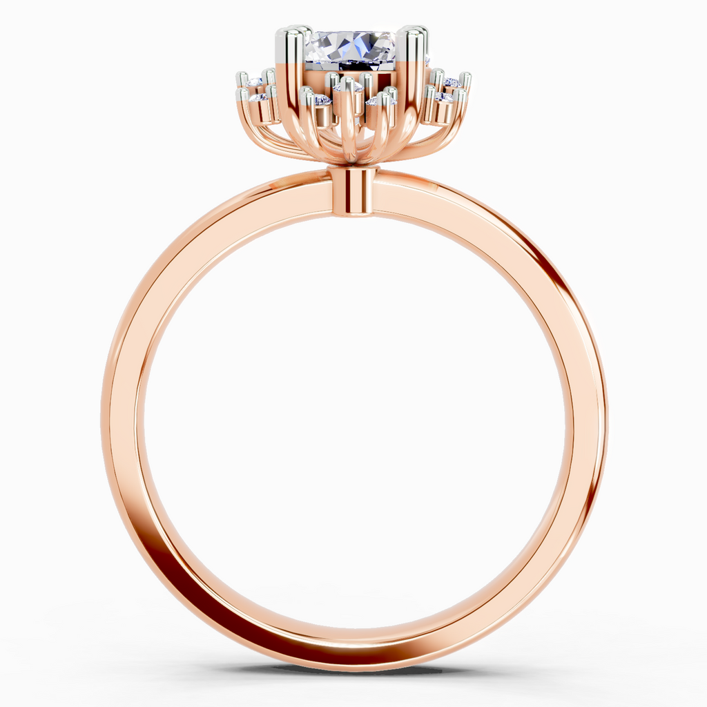 0.86 Ct Round Halo Ring