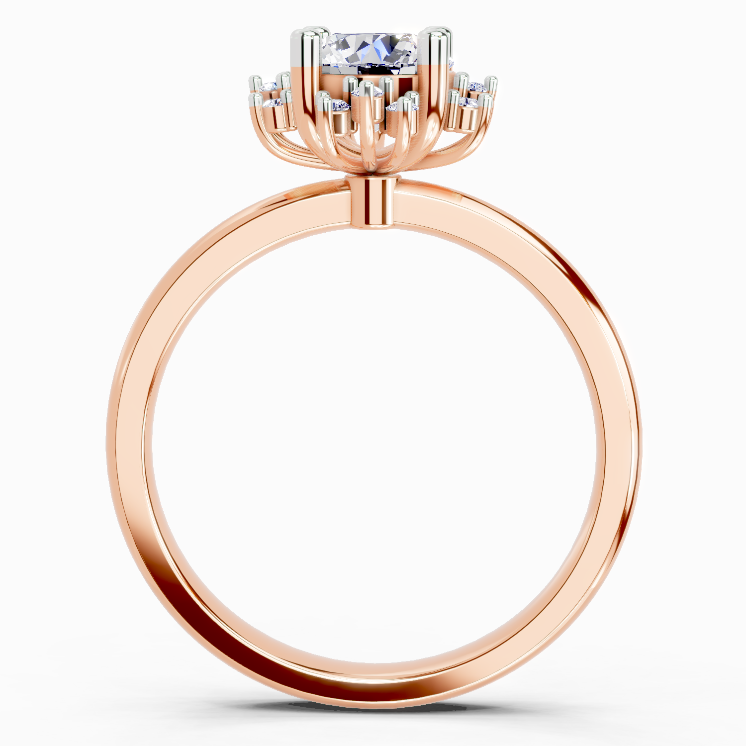 0.86 Ct Round Halo Ring