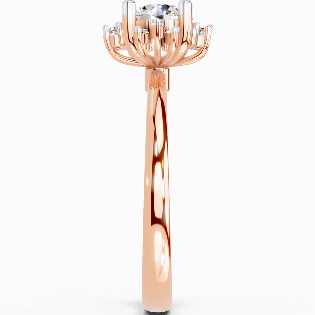 0.86 Ct Round Halo Ring