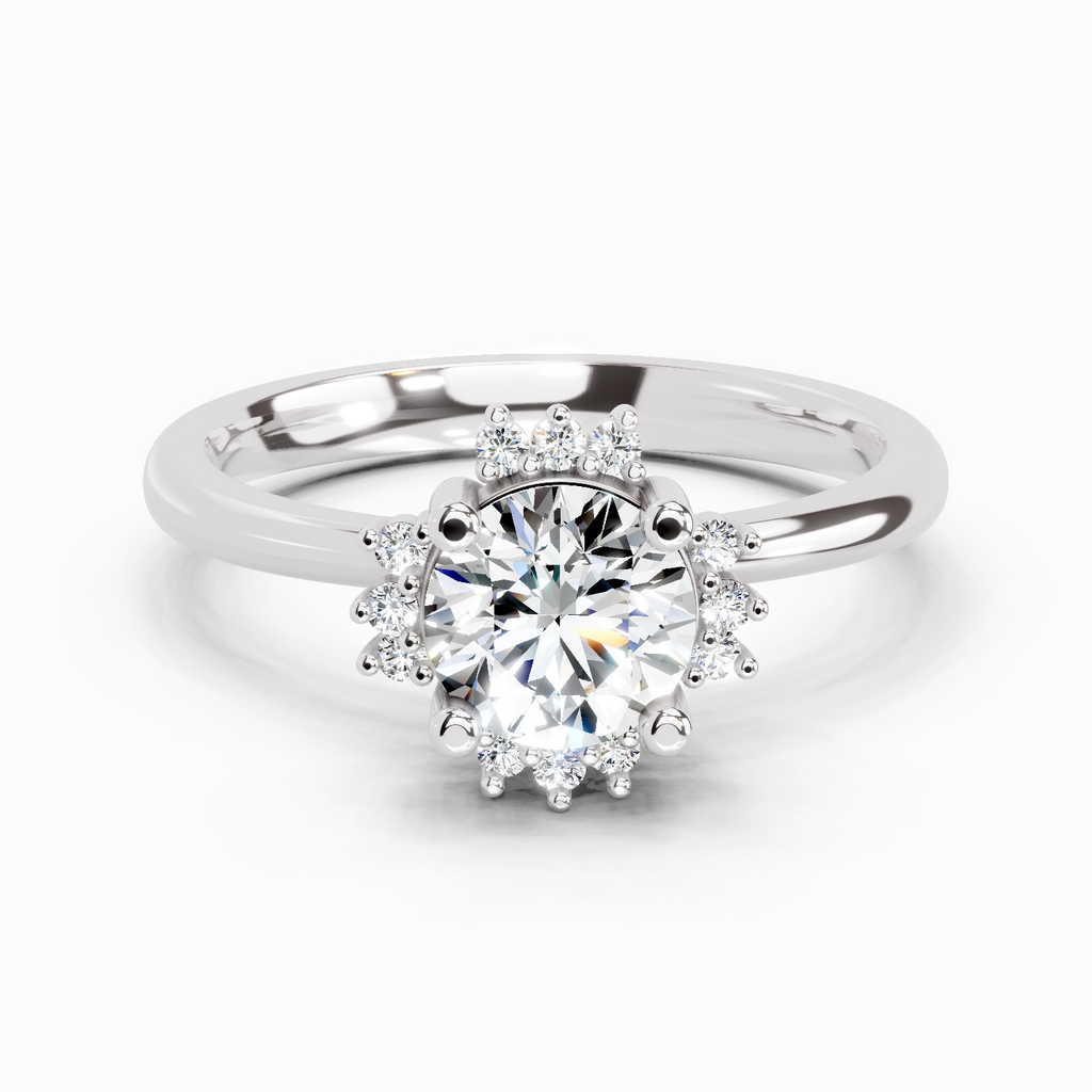 0.86 Ct Round Halo Ring