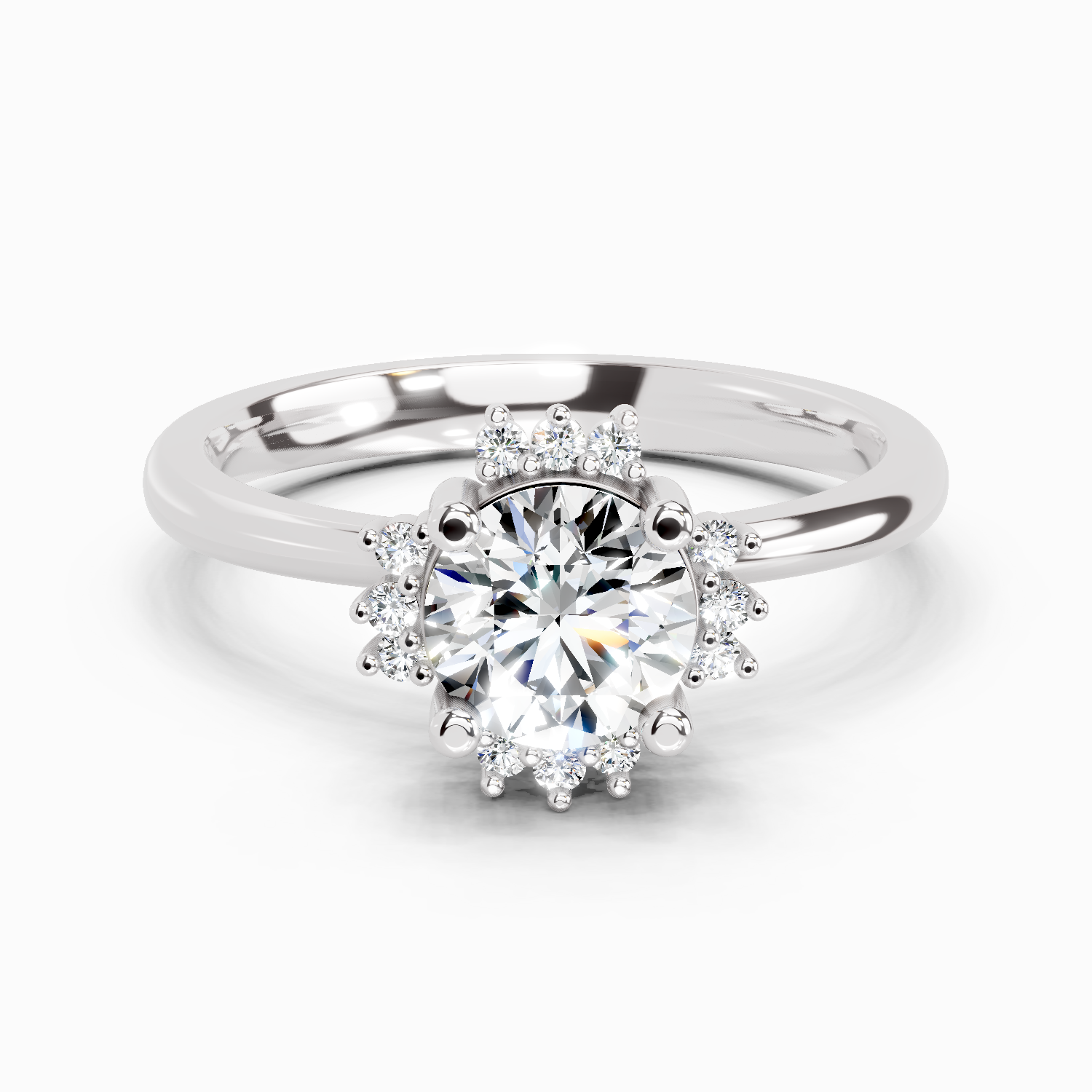 0.86 Ct Round Halo Ring