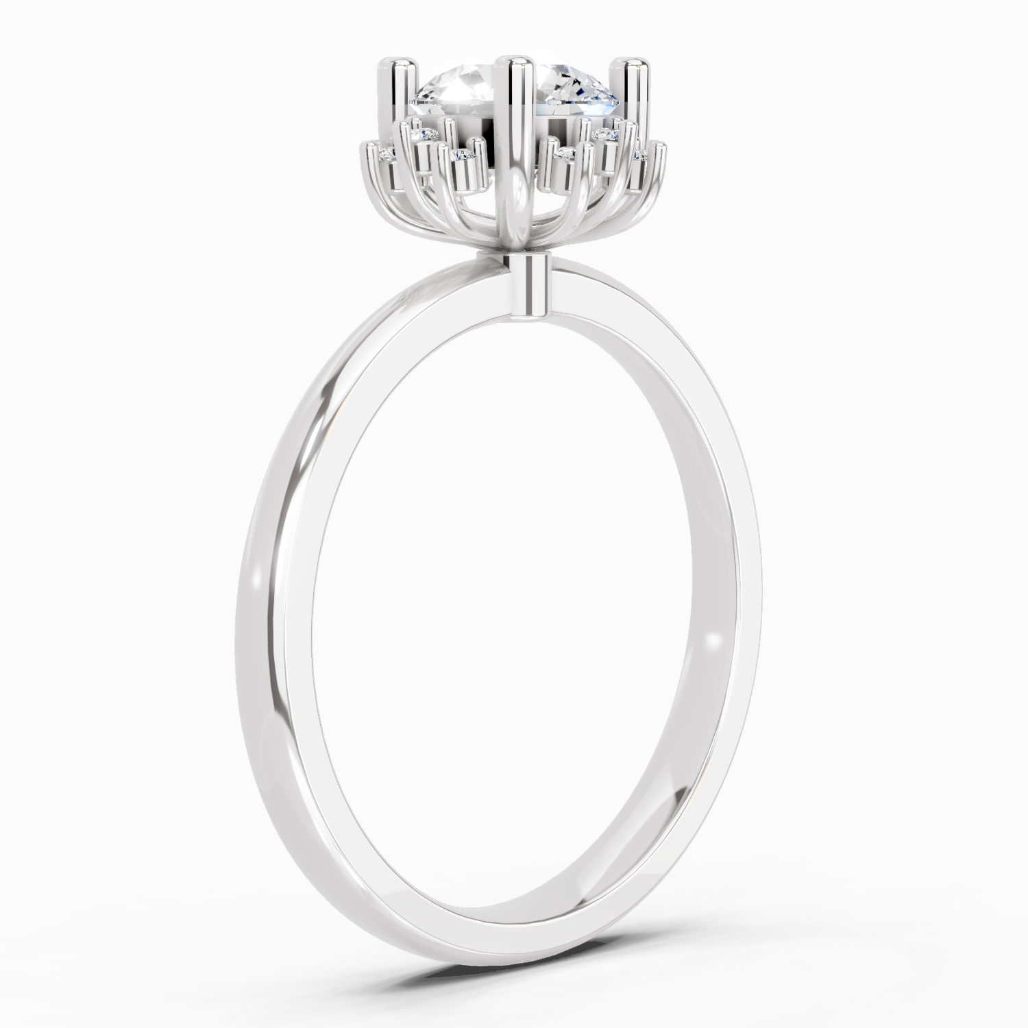 0.86 Ct Round Halo Ring
