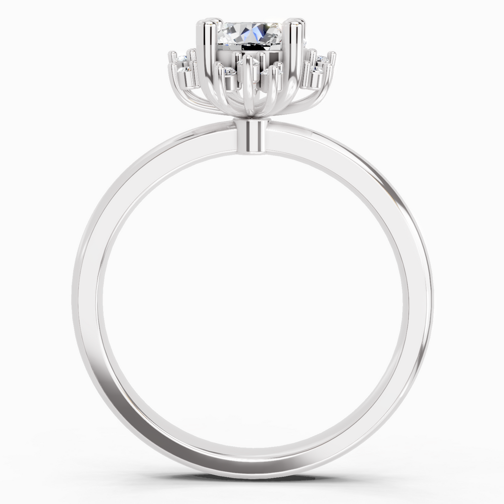 0.86 Ct Round Halo Ring
