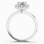 0.86 Ct Round Halo Ring