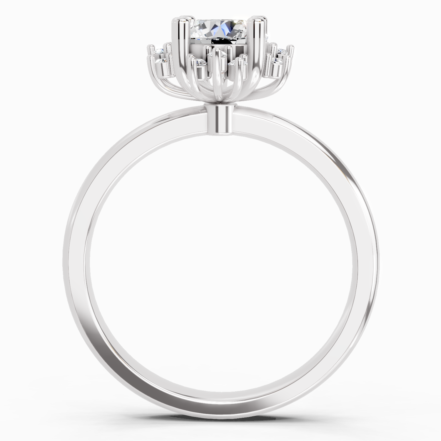 0.86 Ct Round Halo Ring