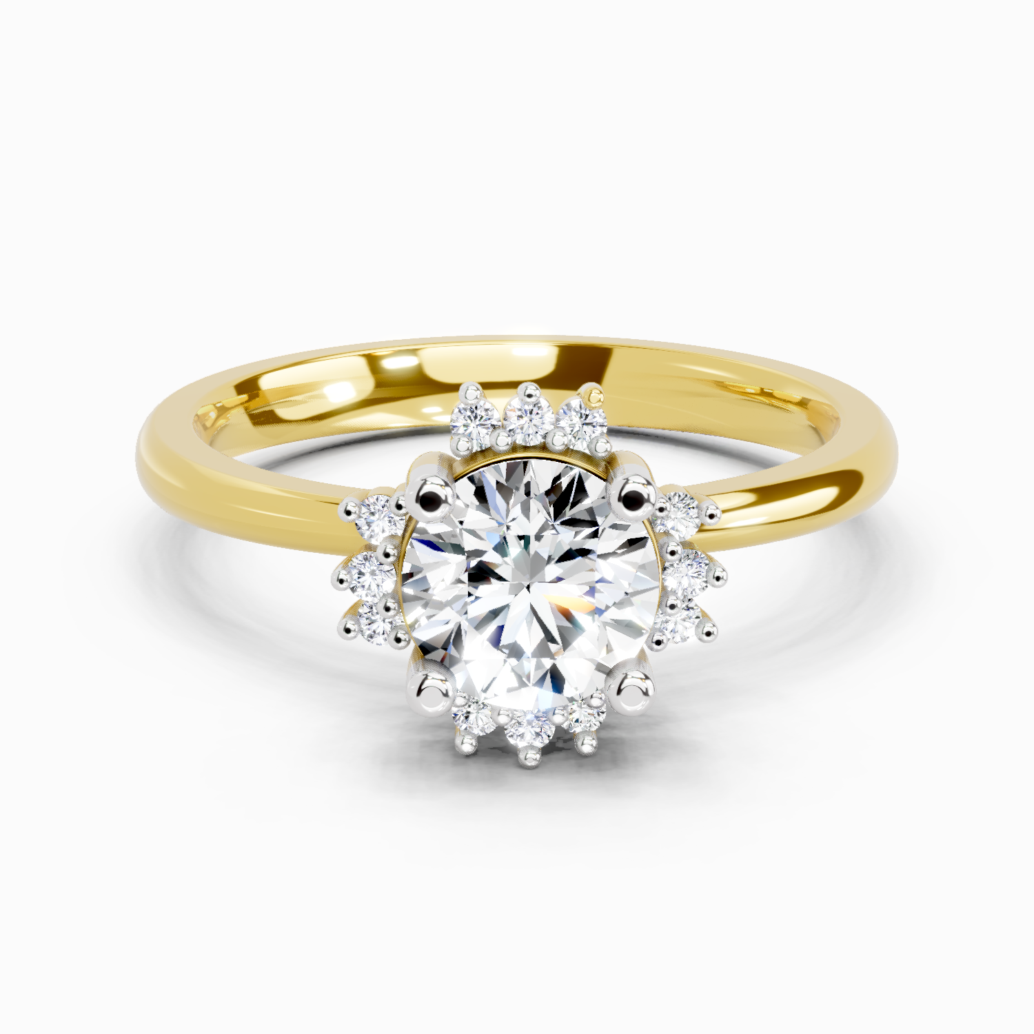 0.86 Ct Round Halo Ring