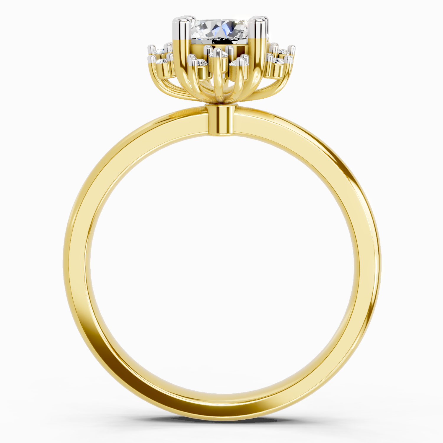 0.86 Ct Round Halo Ring