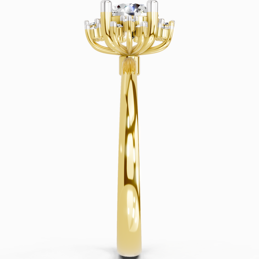 0.86 Ct Round Halo Ring