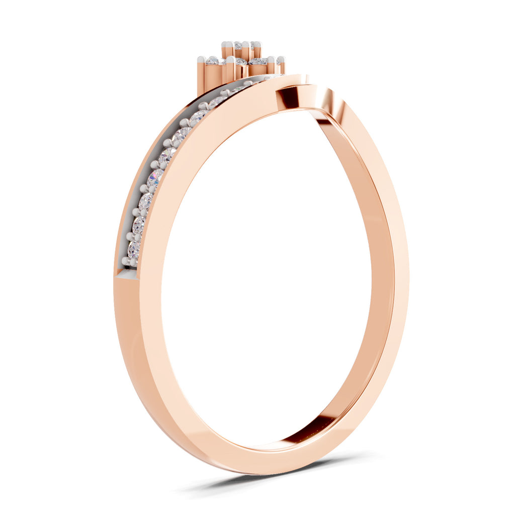 0.11 Carat Floral Engagement Ring