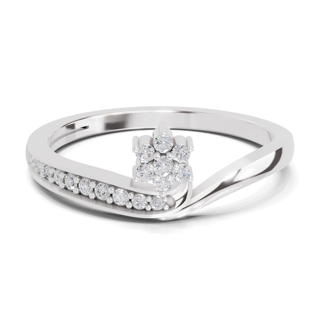 0.11 Carat Floral Engagement Ring