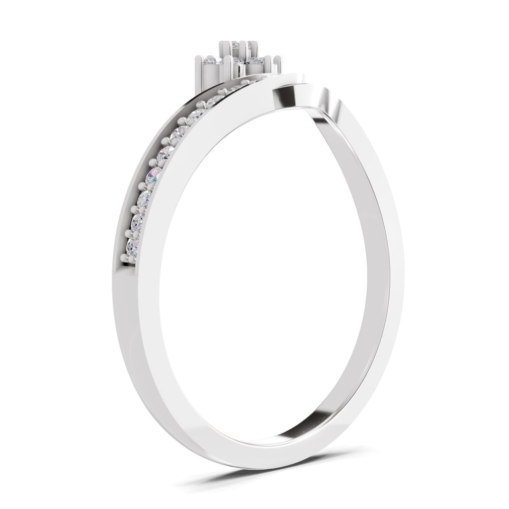 0.11 Carat Floral Engagement Ring