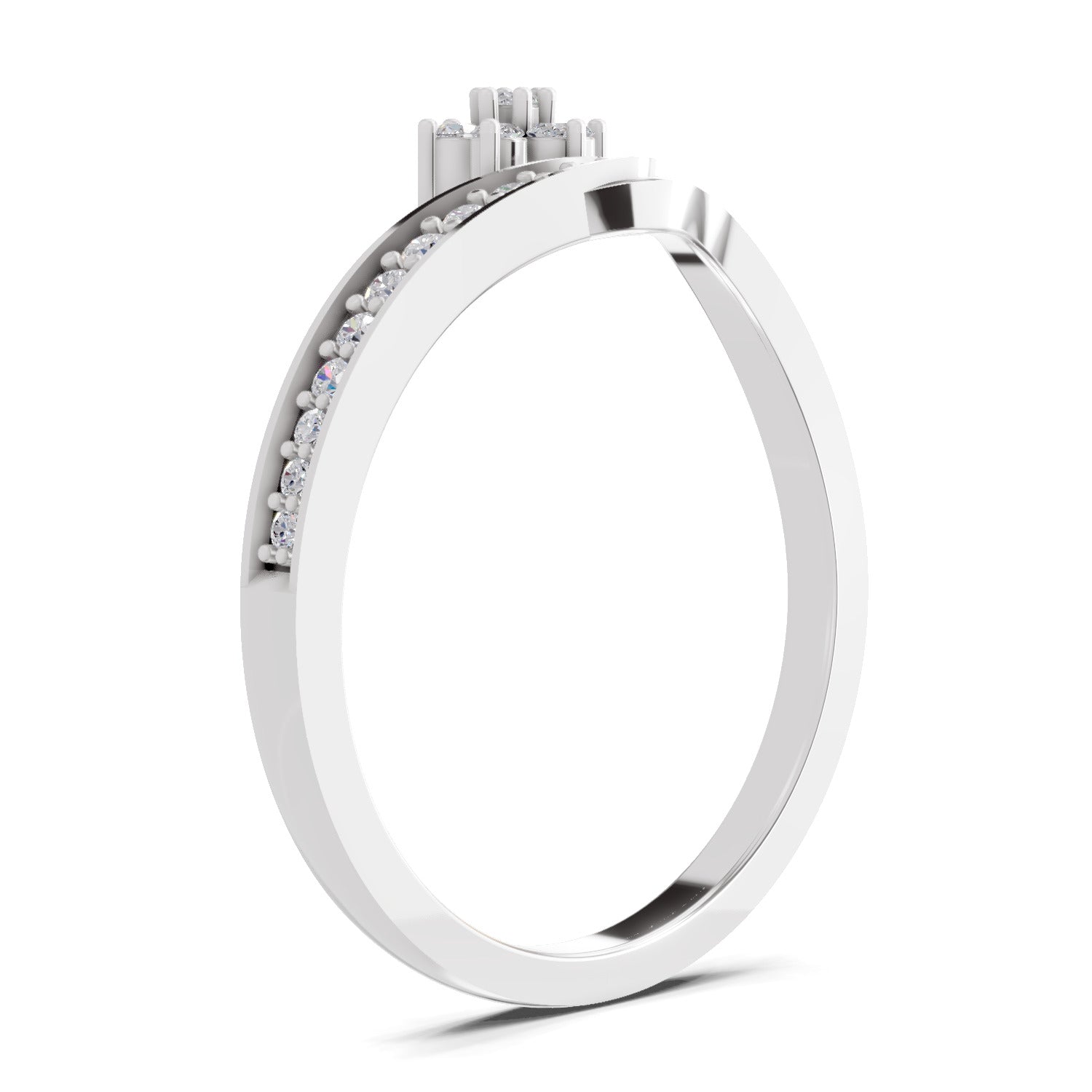 0.11 Carat Floral Engagement Ring