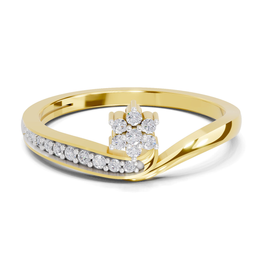 0.11 Carat Floral Engagement Ring