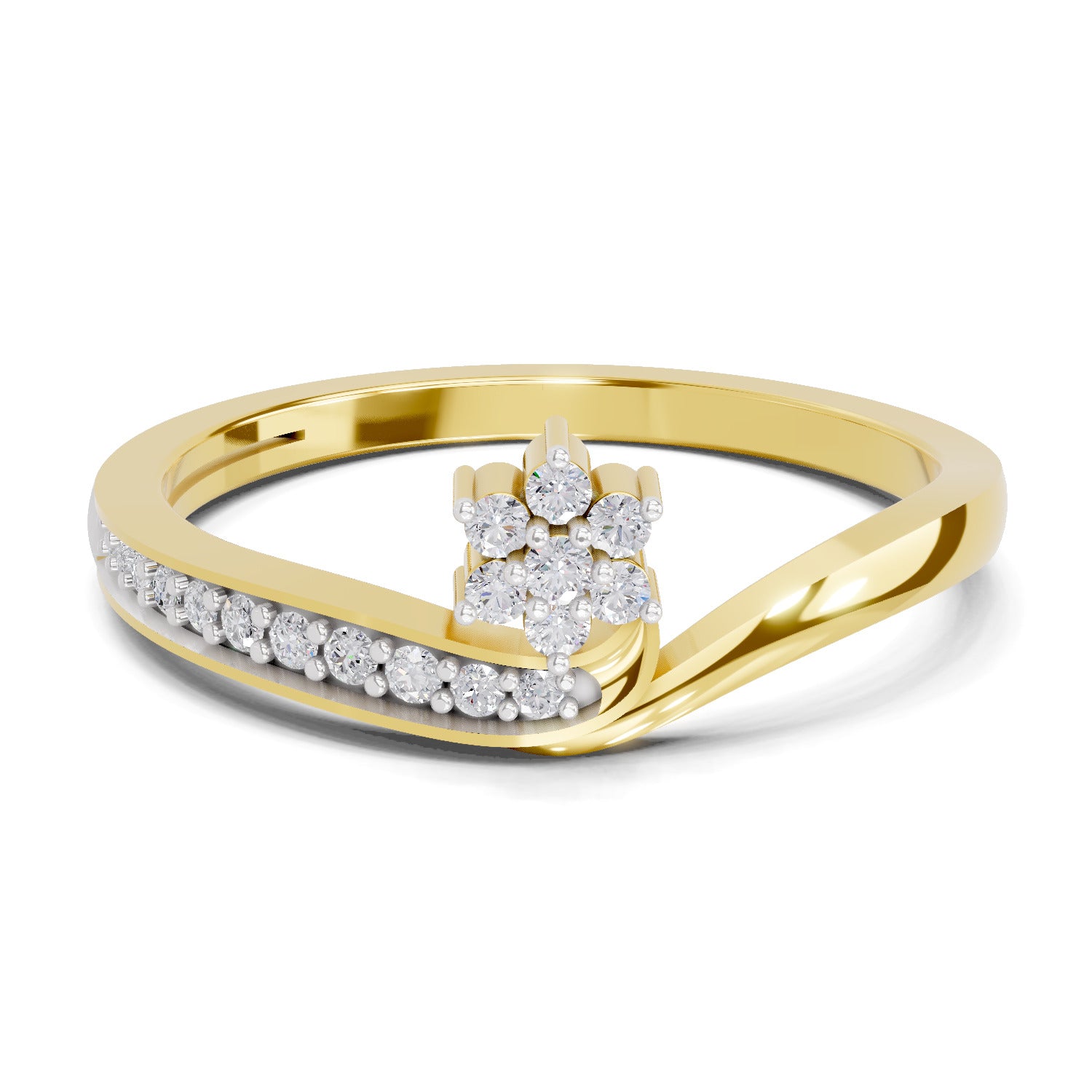 0.11 Carat Floral Engagement Ring