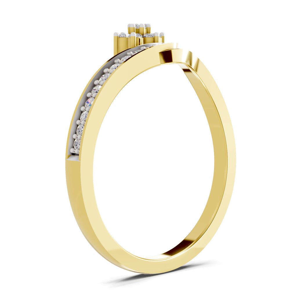 0.11 Carat Floral Engagement Ring