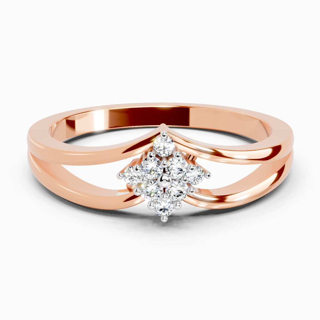 0.11 Carat Floral Engagement Ring