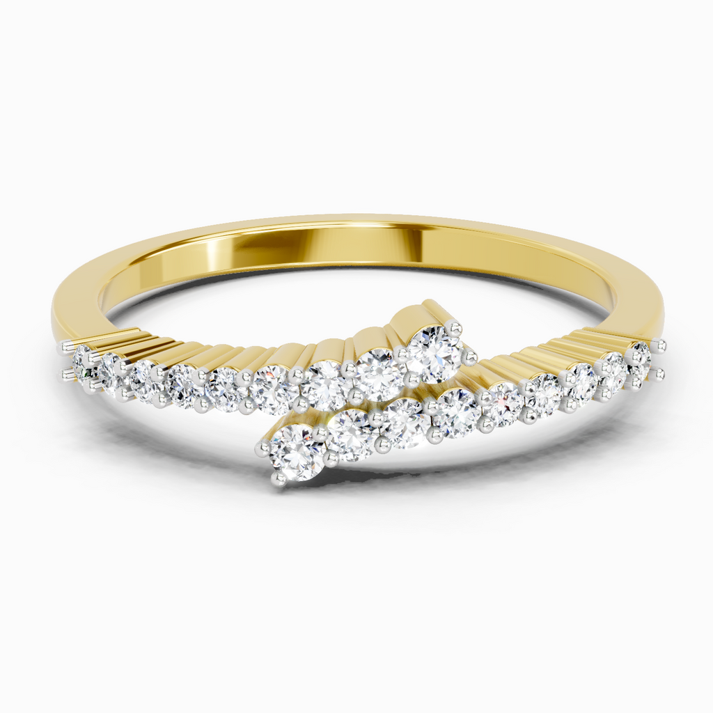 Sparkles 0.18 Ct Round Fashion Diamond Ring in 14K Gold