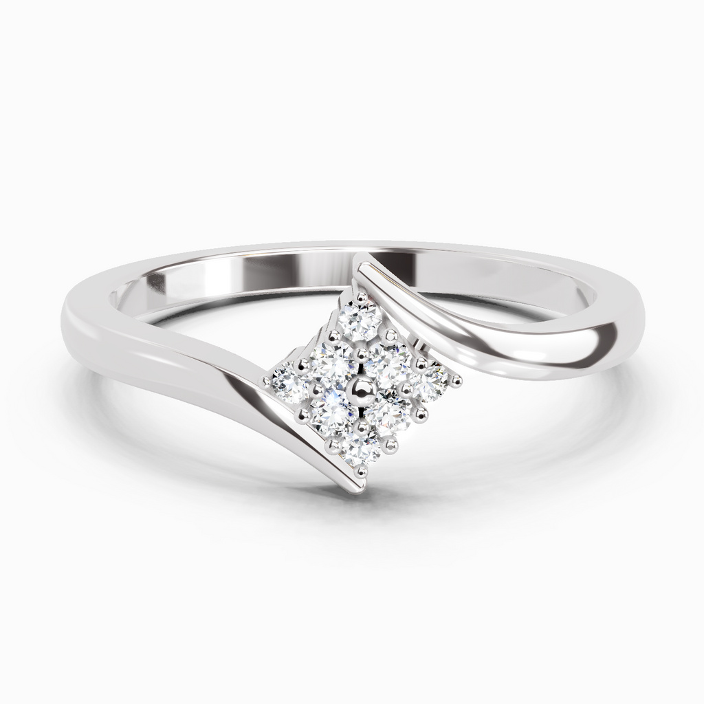 0.09 Carat Diamond Cluster Ring