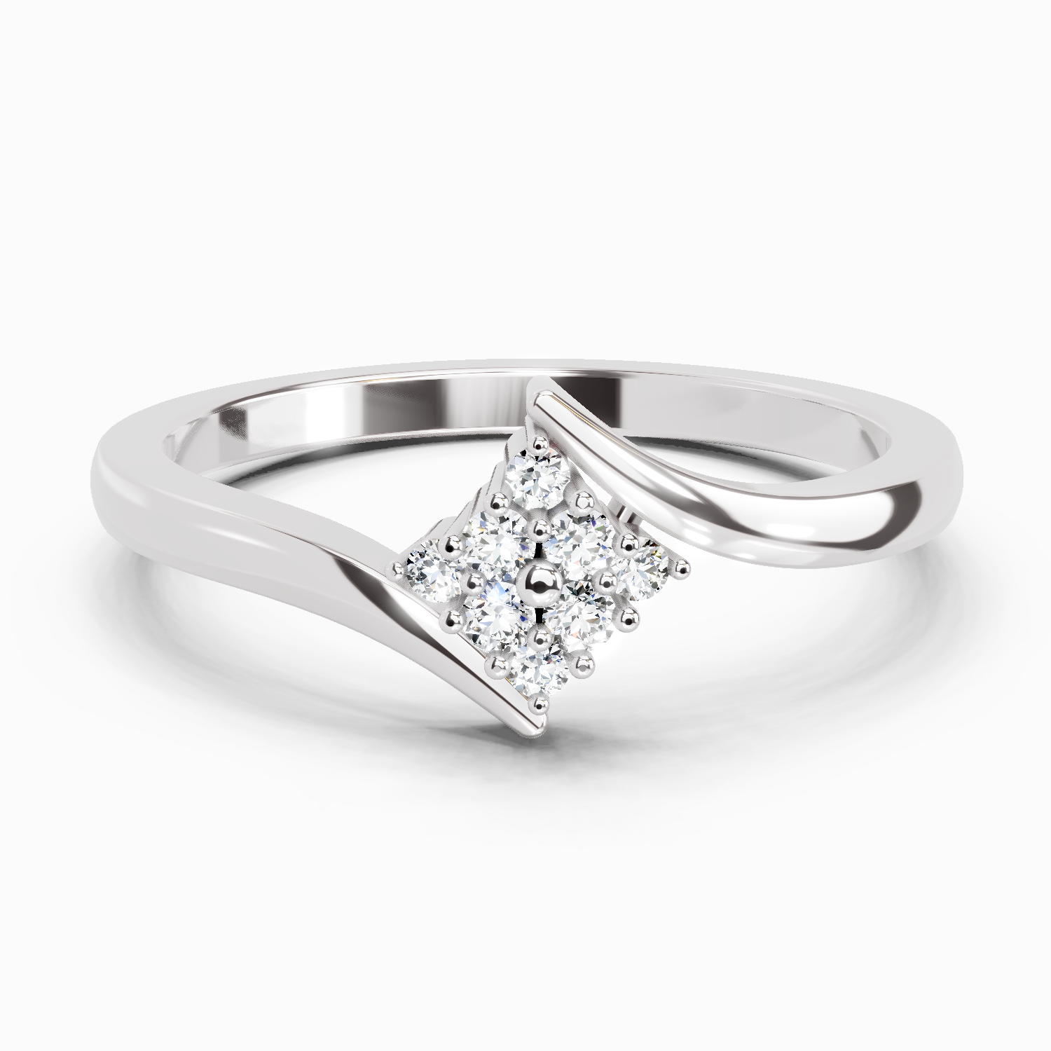 0.09 Carat Diamond Cluster Ring