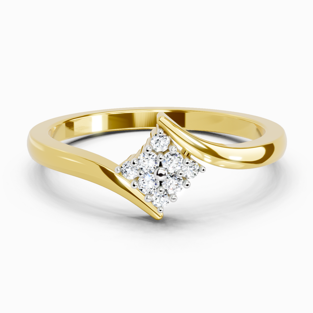 0.09 Carat Diamond Cluster Ring