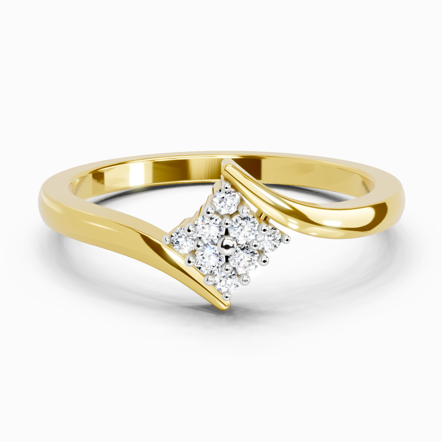 0.09 Carat Diamond Cluster Ring