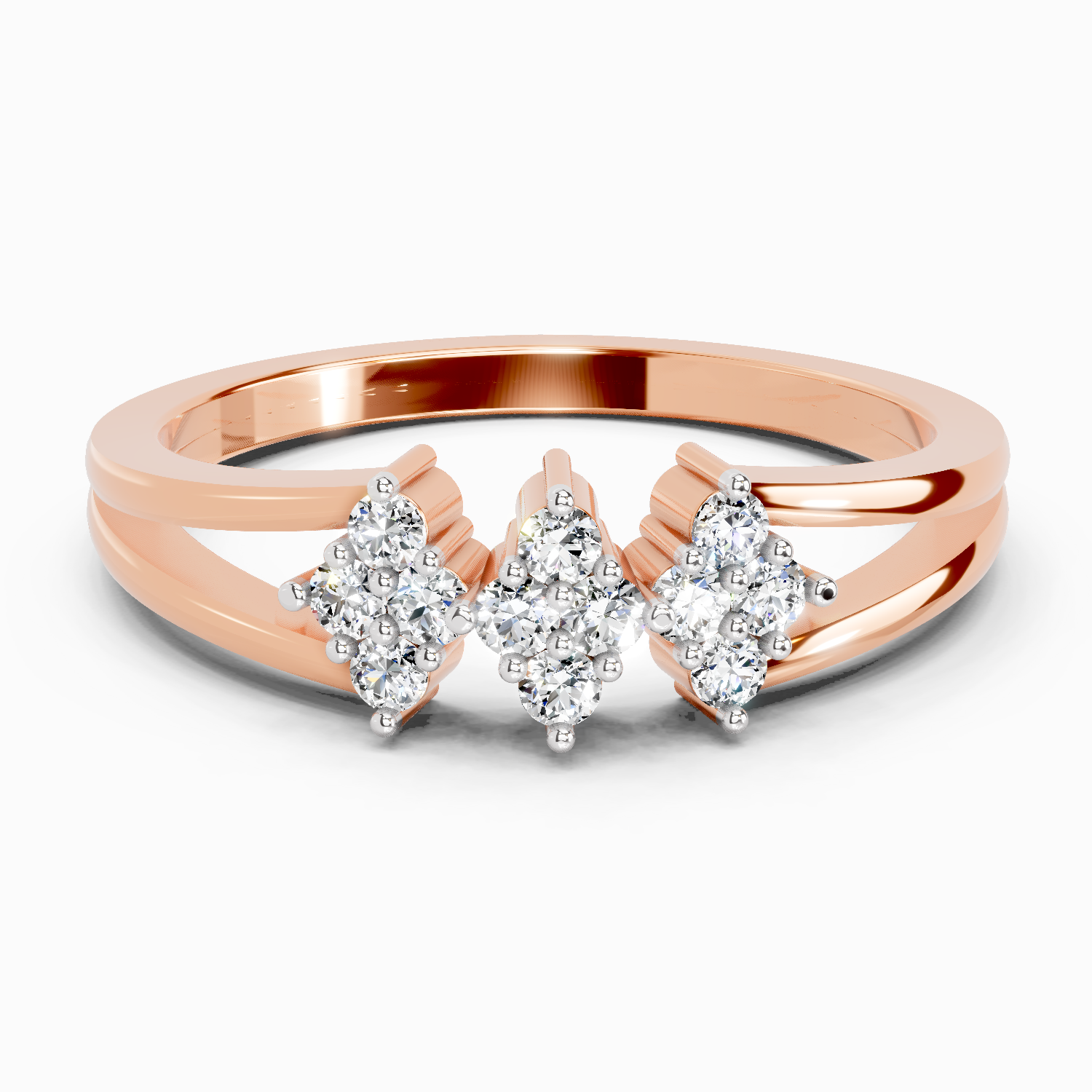 0.09 Carat Diamond Cluster Ring