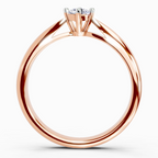 Sparkles 0.16 Ct Round Solitaire Diamond Ring in 14K Gold