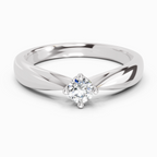 Sparkles 0.16 Ct Round Solitaire Diamond Ring in 14K Gold
