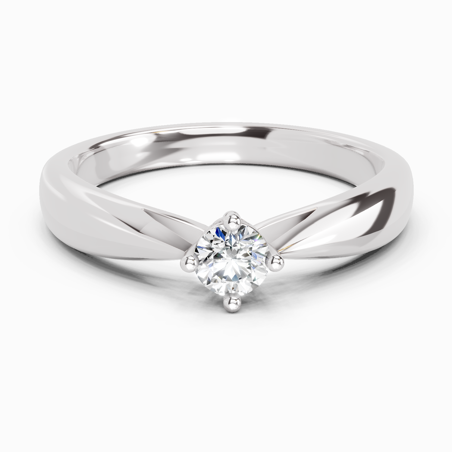 Sparkles 0.16 Ct Round Solitaire Diamond Ring in 14K Gold