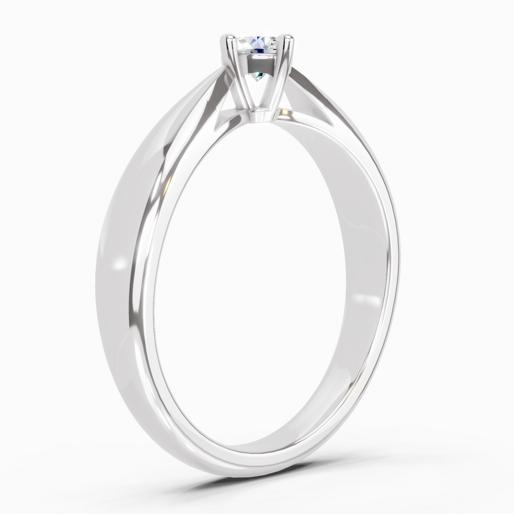 Sparkles 0.16 Ct Round Solitaire Diamond Ring in 14K Gold