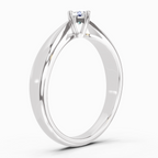 Sparkles 0.16 Ct Round Solitaire Diamond Ring in 14K Gold