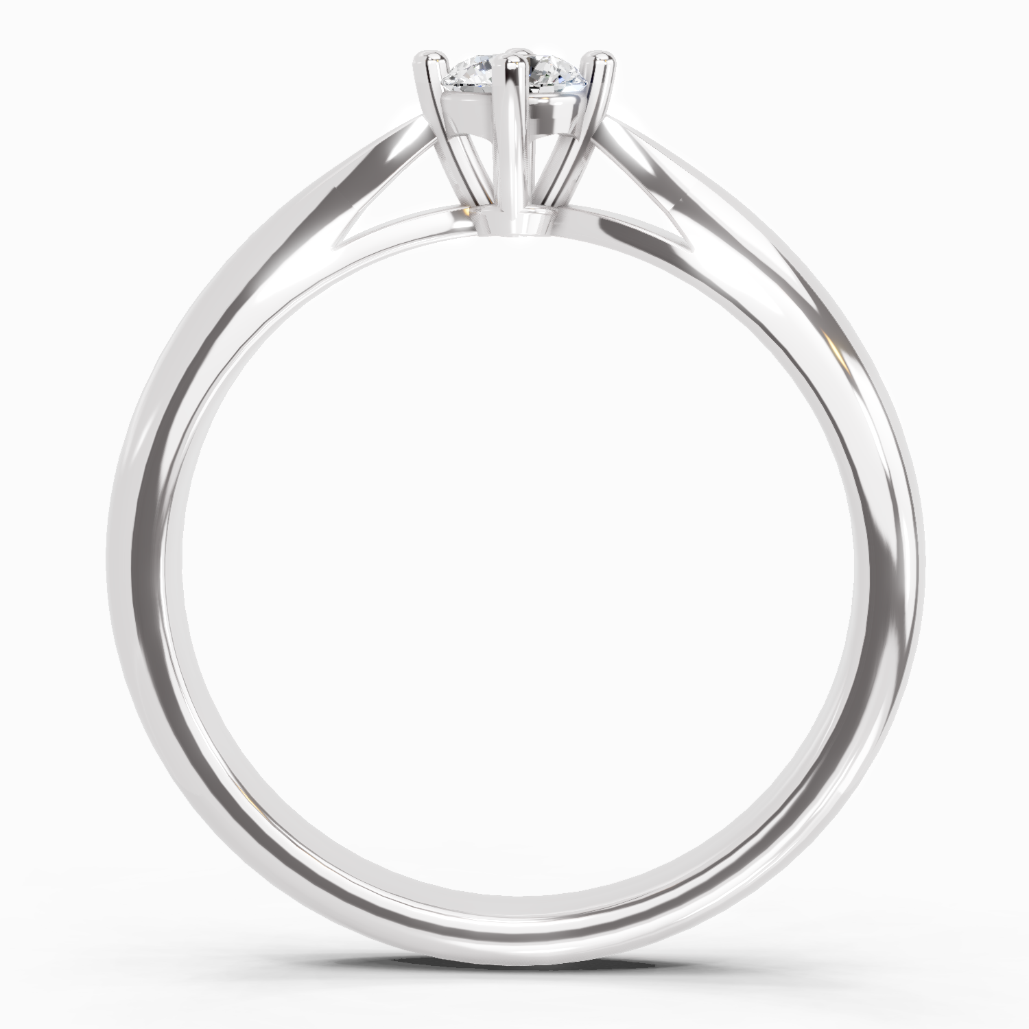 Sparkles 0.16 Ct Round Solitaire Diamond Ring in 14K Gold